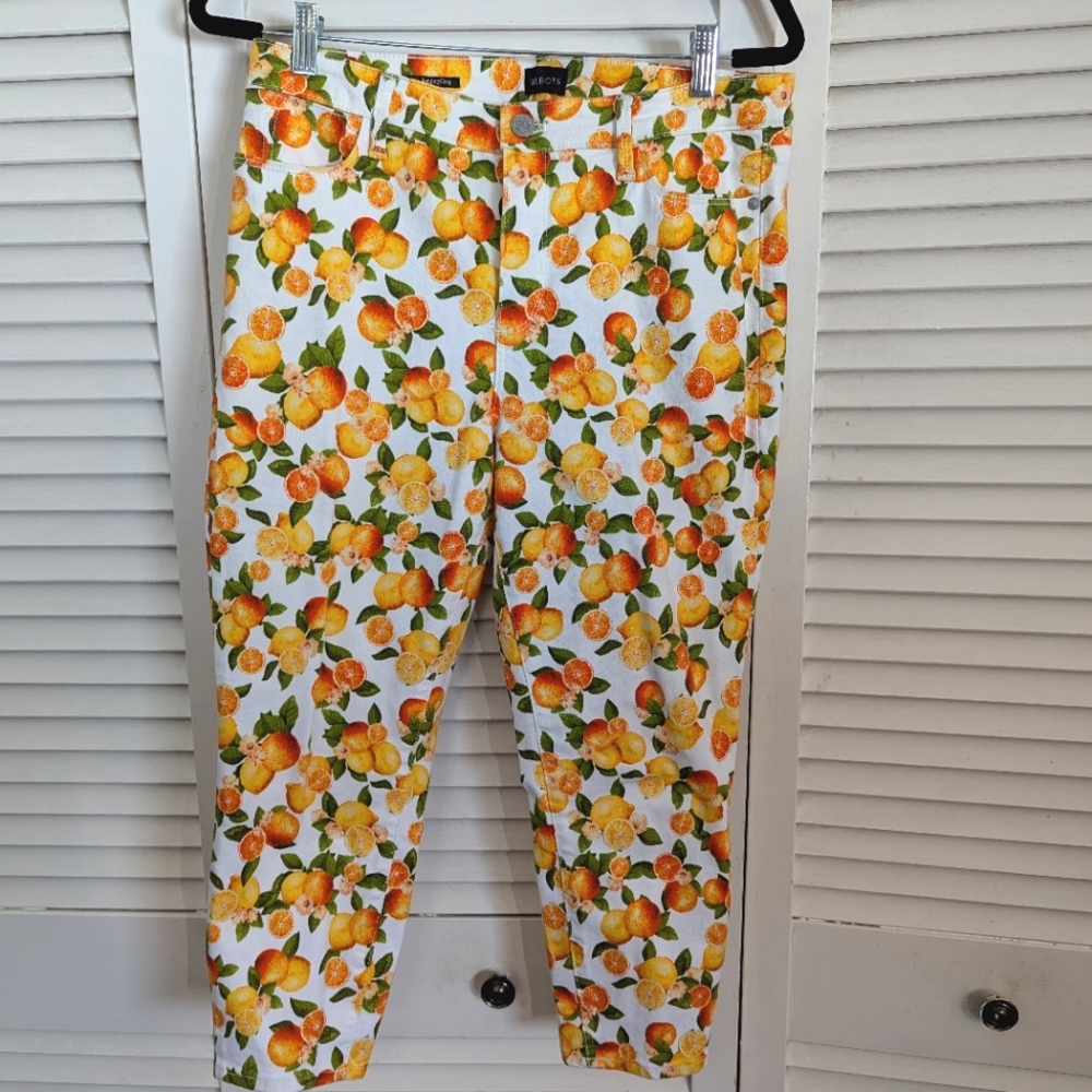 Talbots Citrus Print Jeggings